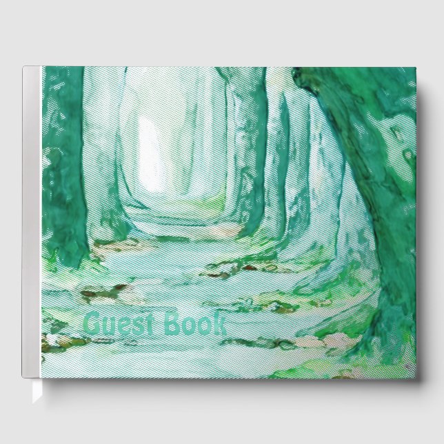 Pfad in einem Wald Gästebuch (Vorderseite)