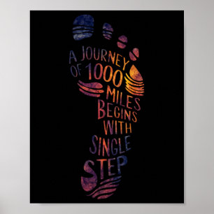 Pfad Reise. Motivations-Meditations-Yoga-Design Poster