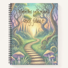 Pfad und Angebot Notizbuch