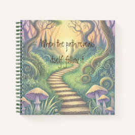 Pfad und Angebot Notizbuch