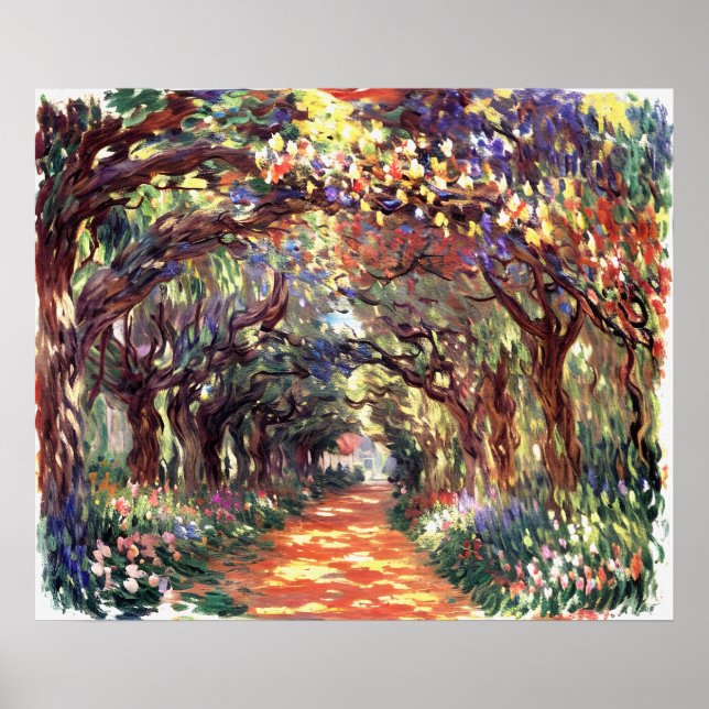 Pfad unter der Rose Trellises Giverny Poster (Vorne)