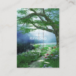 PFAD ZU FUSS HOLZ WISHEN GUTE GIFT-KARTENEINFÜGUNG BEGLEITKARTE