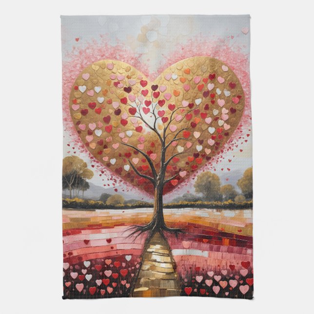 Pfad zum Herzen Geschirrtuch (Vertikal)