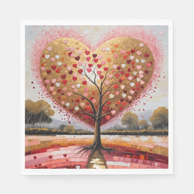 Pfad zum Herzen Serviette (Vorderseite)