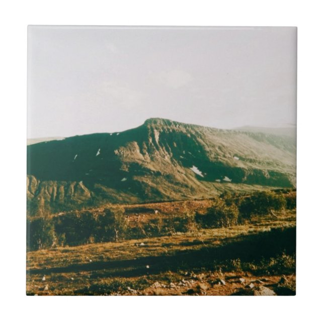 Pfad zum Kebnekaise - Kiruna - Schweden Fliese (Vorderseite)