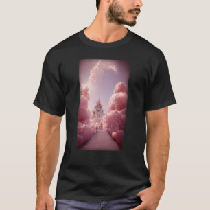 Pfad zum Traum Kristallrosa Schloss Wolken T-Shirt