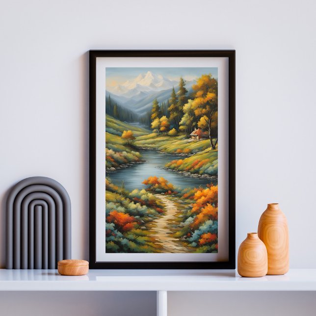 Pfad zur Ruhe: Berghütte Poster (Von Creator hochgeladen)