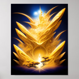 Pfad zwischen dem Baumposter Poster