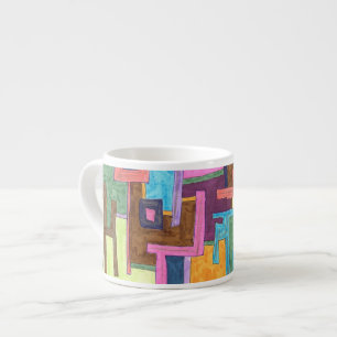 "Pfade" Abstrakte Kunst Espressotasse