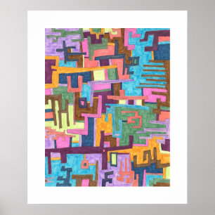 "Pfade" Abstrakte Kunst Poster