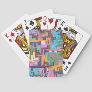 "Pfade" Abstrakte Kunst Spielkarten