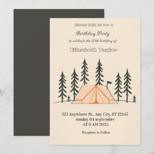 Pfadfinder-Camping-Geburtstags-Einladung Einladung