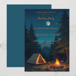 Pfadfinder-Camping-Party-Geburtstagseinladung Einladung