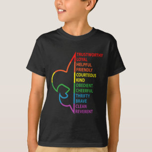 Pfadfinder Gesetz Pfadfinder Camping Regenbogen Bu T-Shirt