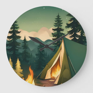 Pfadfinder Liebe Camping Abenteuer Große Wanduhr