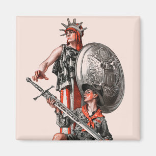 Pfadfinder und Freiheit Magnet