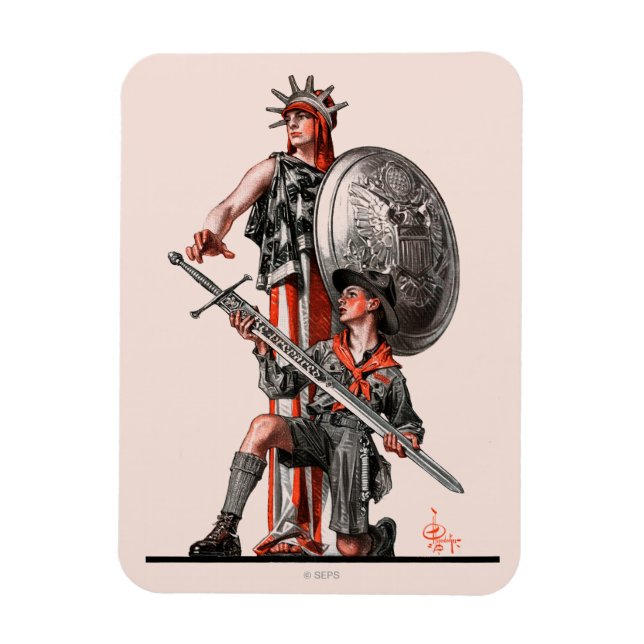 Pfadfinder und Freiheit Magnet (Vertikal)