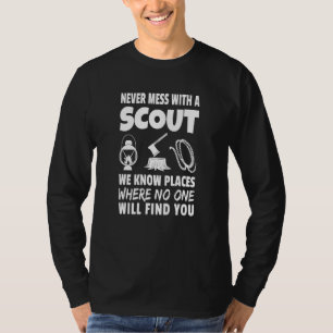Pfadfinder Zitat Niemals mit einem Pfadfinder stre T-Shirt