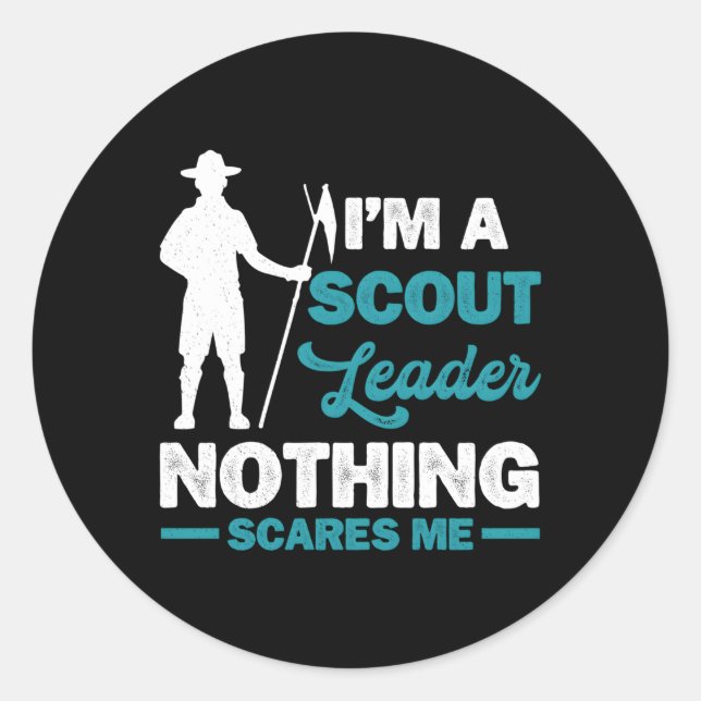 Pfadfinderführer Runder Aufkleber (Vorderseite)