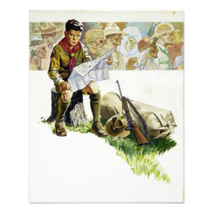 Pfadfinderkarte Norman Rockwell Kunstart Fotodruck