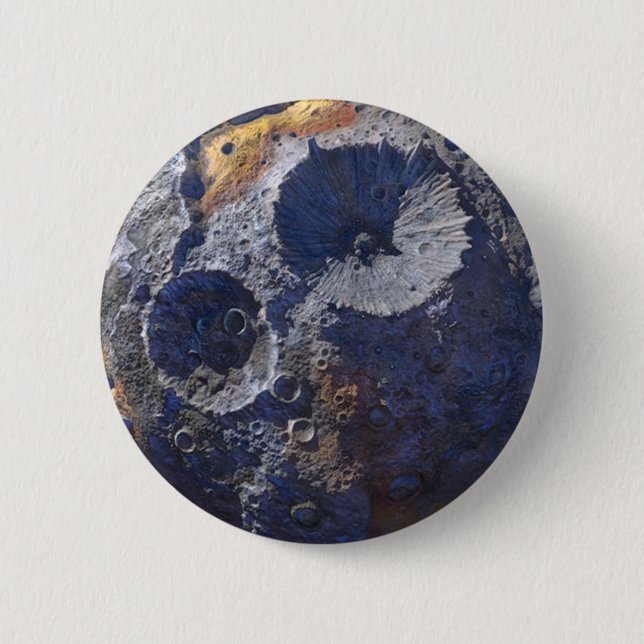 Pfadfindermission bei Asteroiden 16 Psyche Button (Vorderseite)