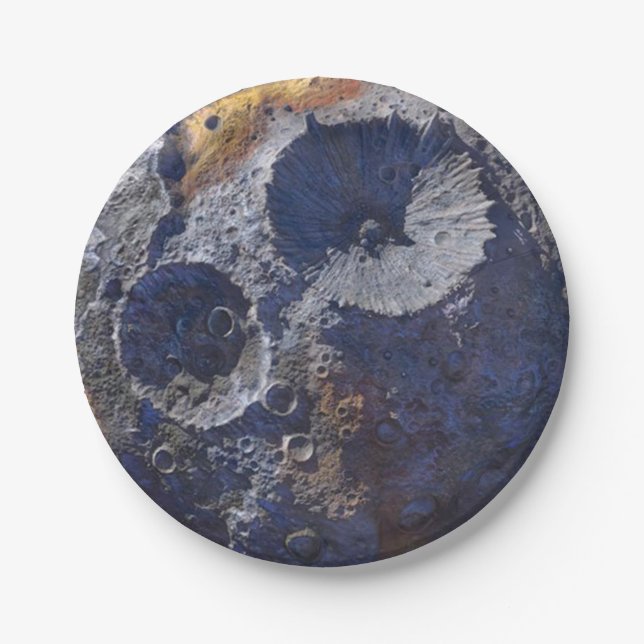 Pfadfindermission bei Asteroiden 16 Psyche Pappteller (Vorderseite)