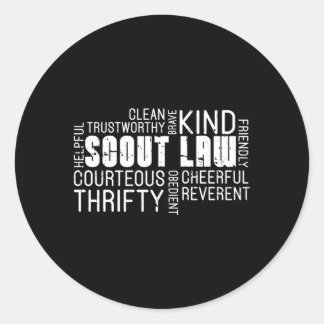 Pfadfindernatur - Uniform Wildness Scout Runder Aufkleber