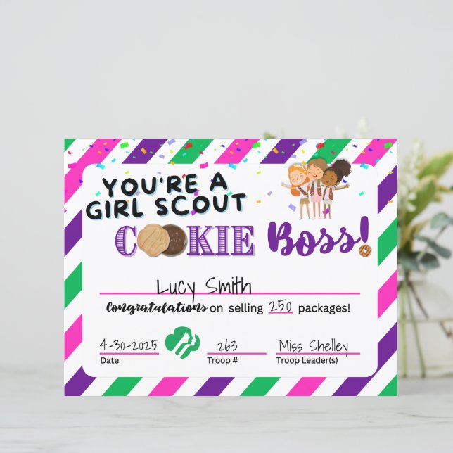 Pfadfinderpreis für den Verkauf von Cooke Boss (Stehend Vorderseite)