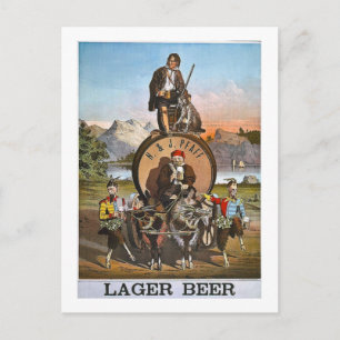 Pfaff Lagerbier - Vintage-Werbung 1800er Postkarte