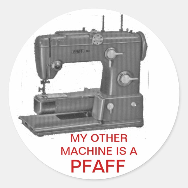 PFAFF RUNDER AUFKLEBER (Vorderseite)