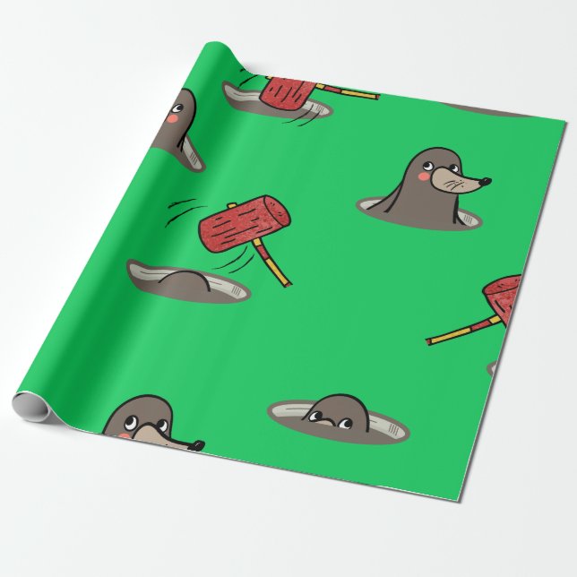 Pfahl-A-Mole-Muster Geschenkpapier (Ungerollt)
