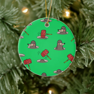 Pfahl-A-Mole-Muster Keramik Ornament