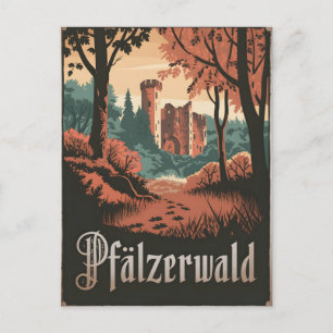 Pfälzerwald Palatinate Forest Vintag Postkarte