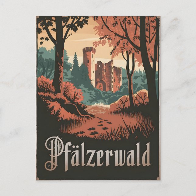 Pfälzerwald Palatinate Forest Vintag Postkarte (Vorderseite)
