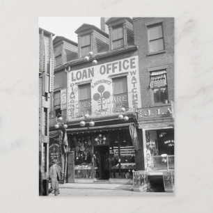 Pfandleihe, 1920er Jahre Postkarte