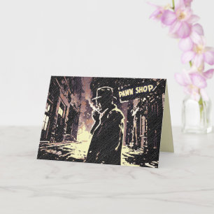 Pfandleihe Retro Urbane Rauheit Pop Art Stil Karte