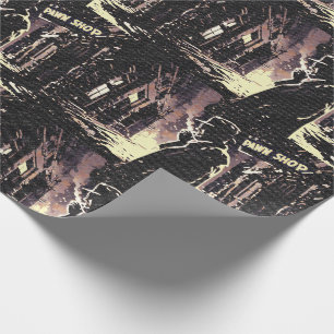 Pfandleihe Retro Urbaner Rauher Pop-Art-Stil Geschenkpapier