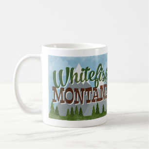 Pfannfisch Montana Fun Retro Snowy Mountains Kaffeetasse