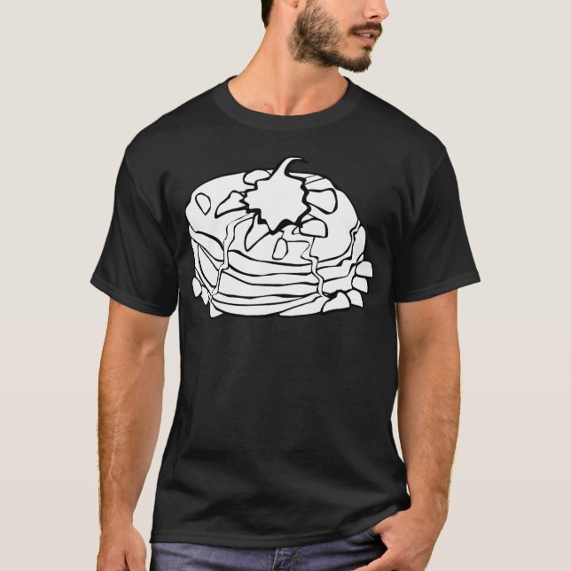 Pfannkuch Pfannkuchen Crêpes Frühstück Platz T-Shirt (Vorderseite)