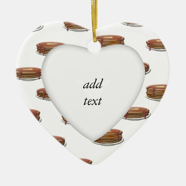 Pfannkuchen auf Tellern Hintergrund Keramikornament (Vorne)