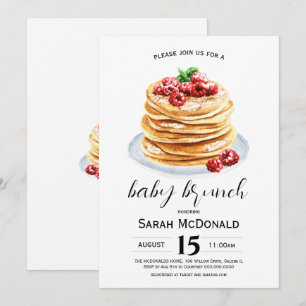 Pfannkuchen-Baby-Brunch Einladung