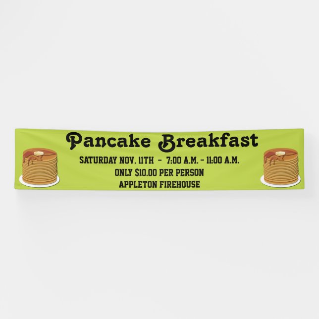 Pfannkuchen-Frühstück Banner (Horizontal)