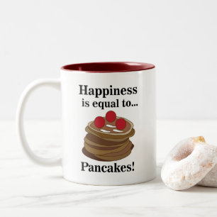 Pfannkuchen Frühstück Essen Zweifarbige Tasse