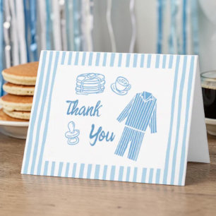 Pfannkuchen Frühstück Jungen Baby Shower Dankeskarte