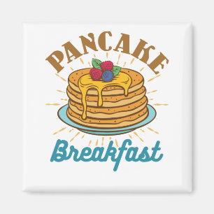 Pfannkuchen-Frühstück Vintage-Pfannkuchen-Liebhabe Magnet