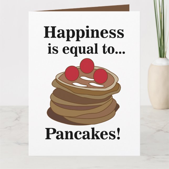 Pfannkuchen Frühstücksgericht Karte (Vorderseite)
