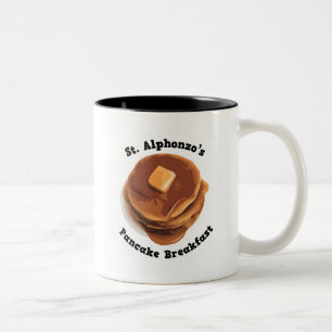 Pfannkuchen-Frühstückskaffee St. Alphonzos oder Zweifarbige Tasse