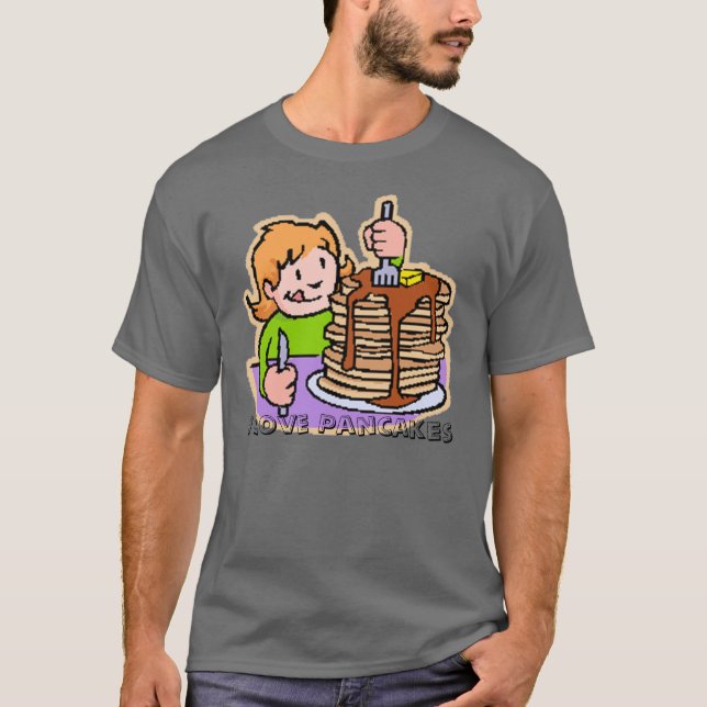 Pfannkuchen, i-Liebe-Pfannkuchen T-Shirt (Vorderseite)