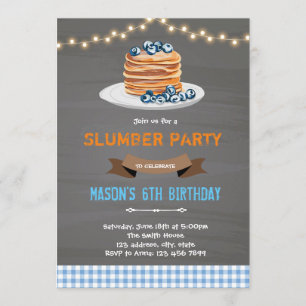 Pfannkuchen-Junge-Schlaf-Geburtstag Einladung