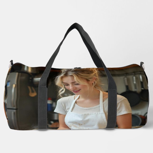 Pfannkuchen kochen Foto anpassen Duffle Bag (Vorderseite)